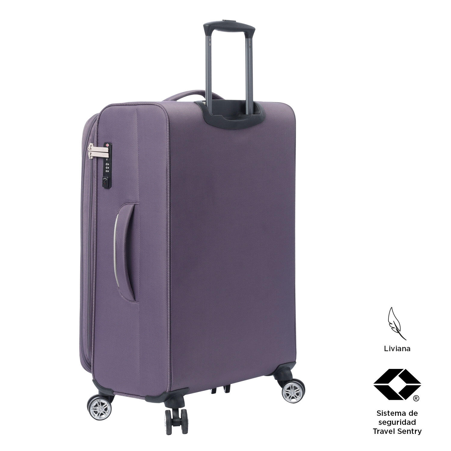 Totto Maleta mediana Liviana Morado Poliéster 41 x 67.5 x 26 cm 4/5
