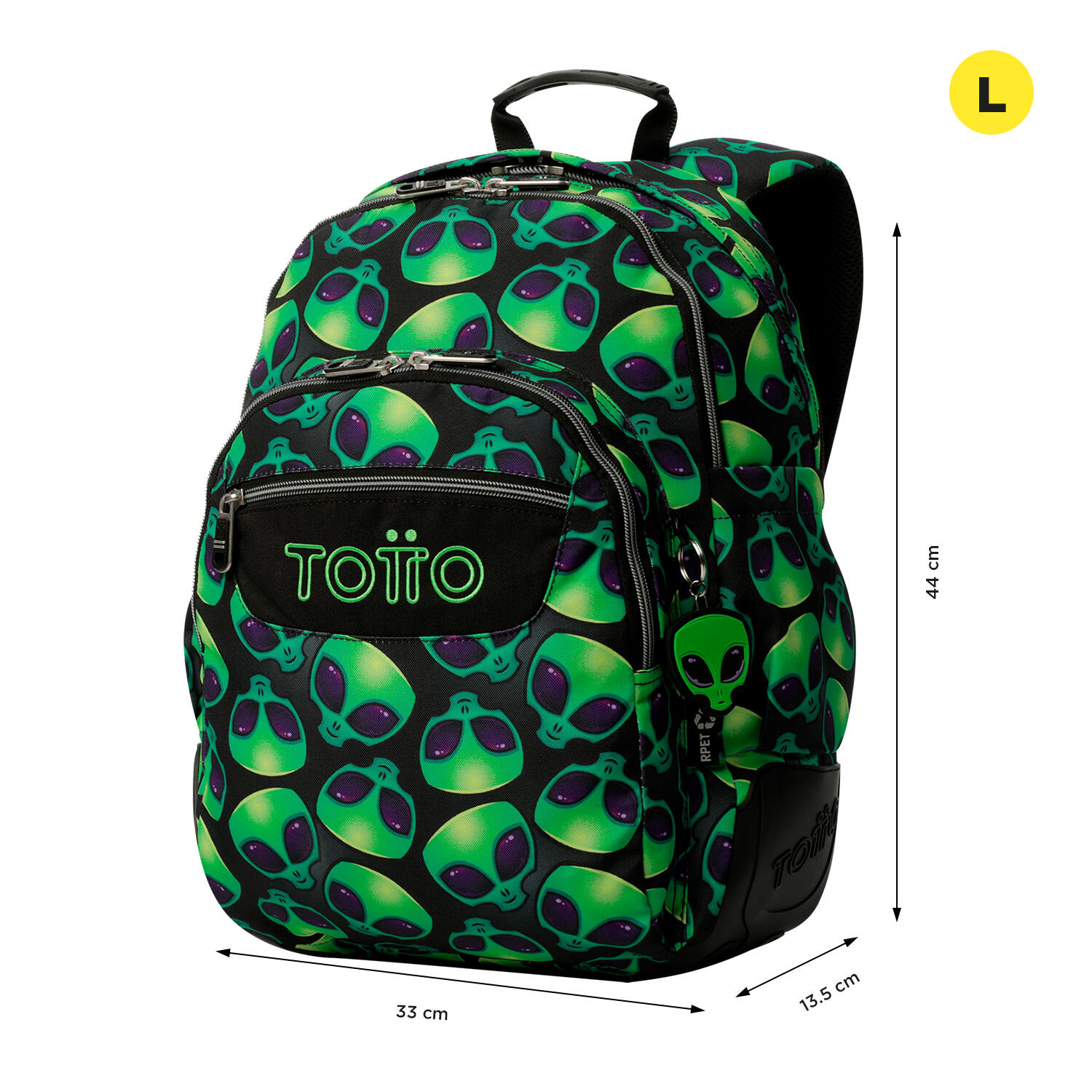 Totto Mochila escolar Rayol Ali Poliéster reciclado 33 x 44 x 13.5 cm 2/5