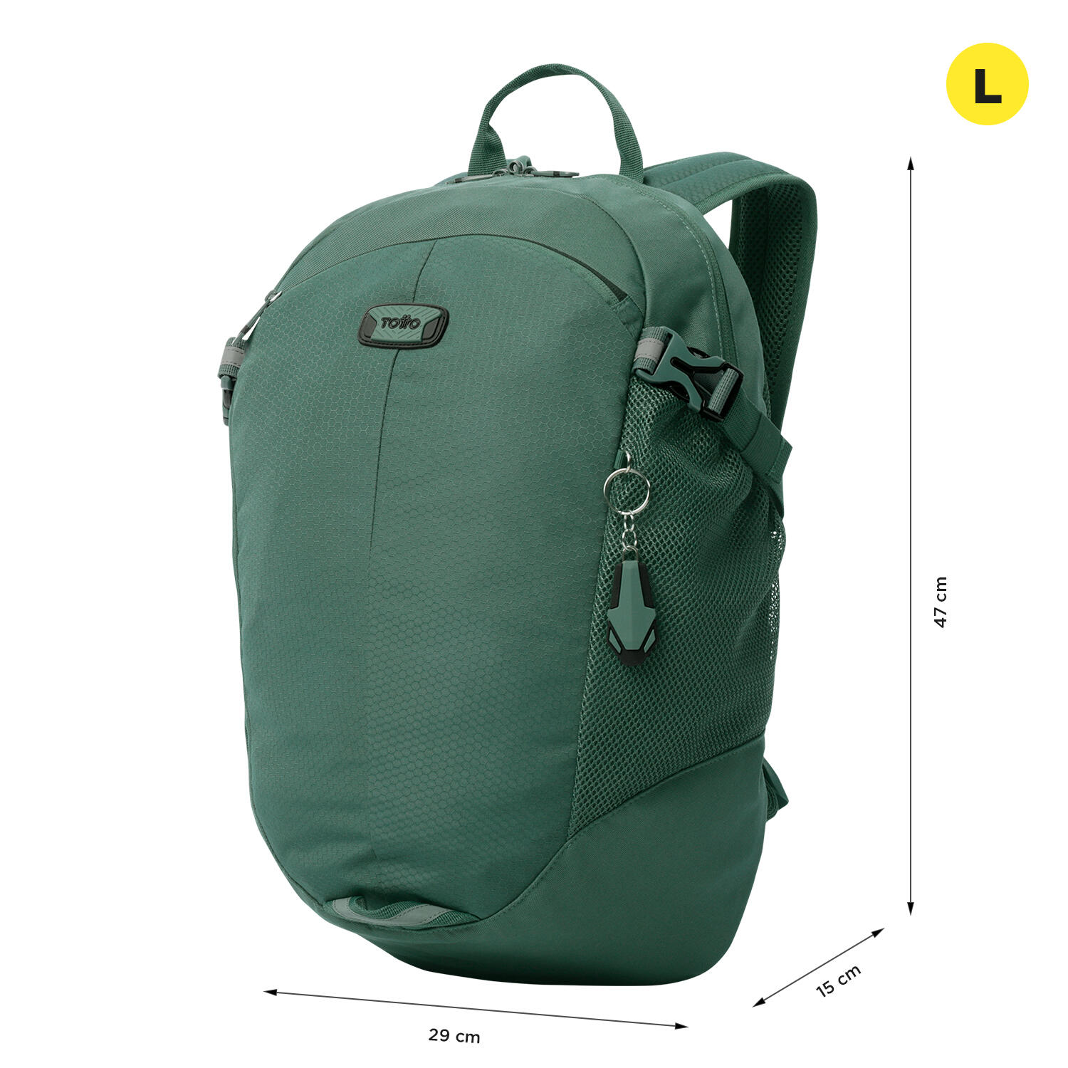 Totto Mochila urbana Deportto Silver Pine Poliéster 29 x 47 x 15 cm 3/5