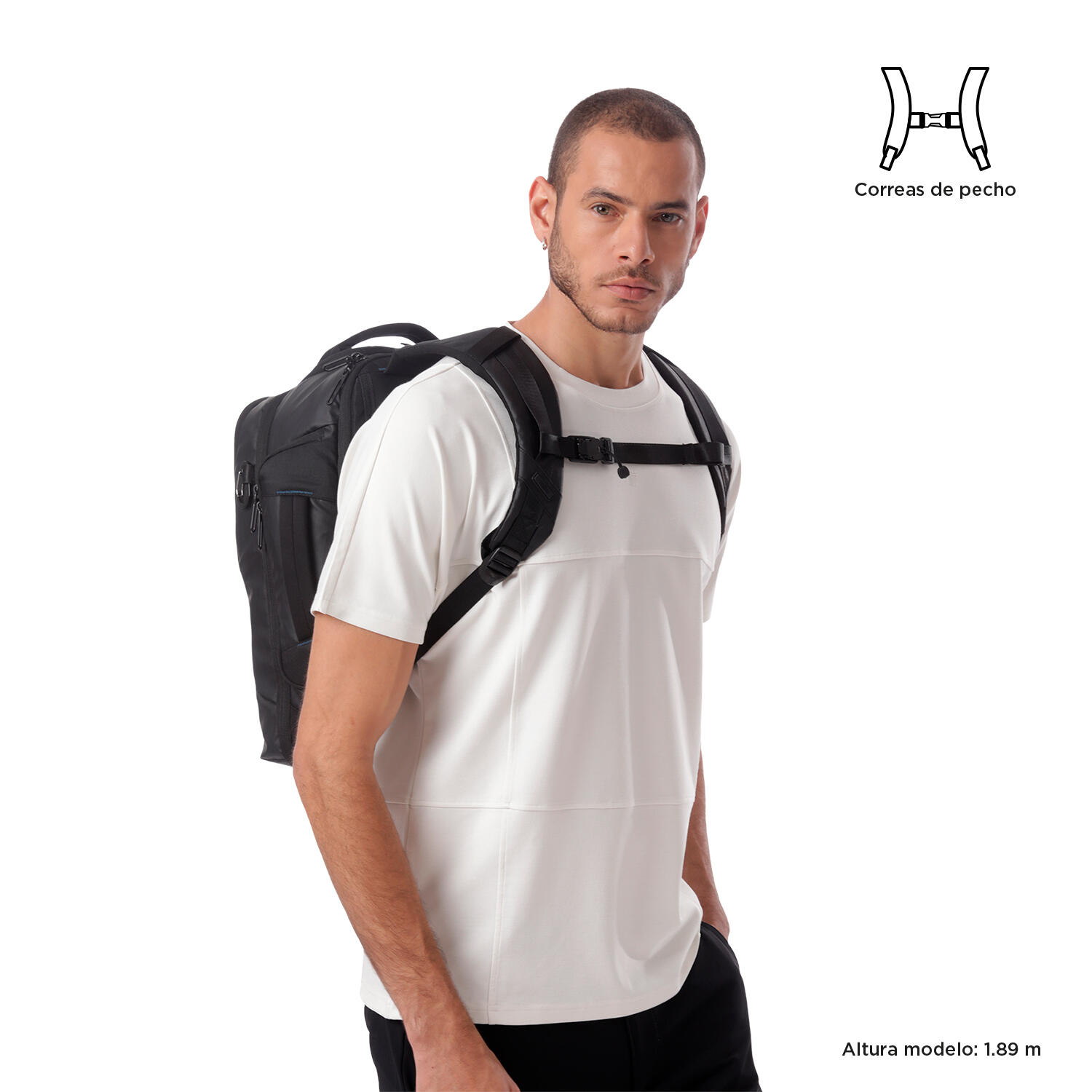 Totto Mochila viaje Deploy Negro Poliéster 30 x 50 x 22 cm 3/5