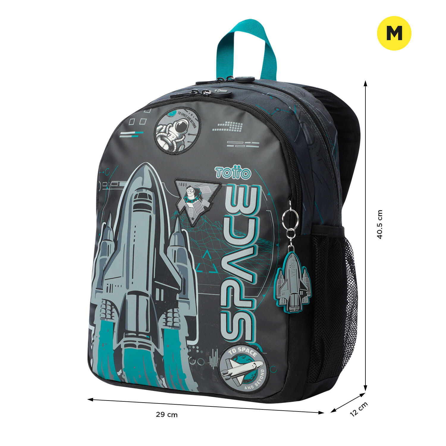 Totto Mochila Infantil Apolo Gris Poliéster 29 x 40.5 x 12 cm 3/5