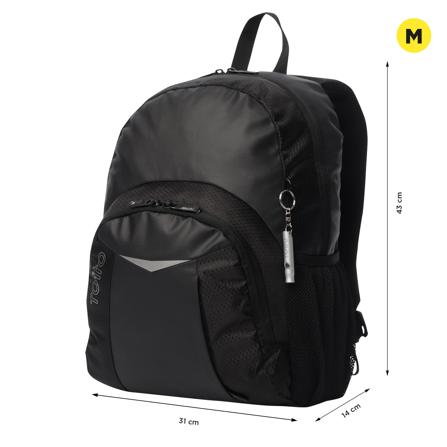 Totto Mochila urbana Teck 2.0 Negro Poliéster 31 x 43 x 14 cm 3/5
