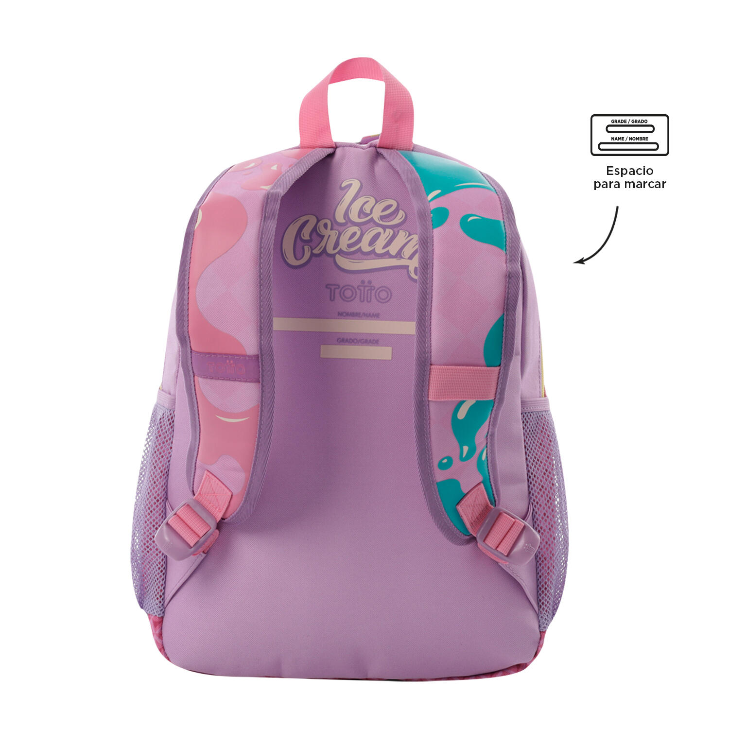 Totto Mochila infantil Ice Pop Rosa Poliéster 29 x 40.5 x 12 cm 3/5
