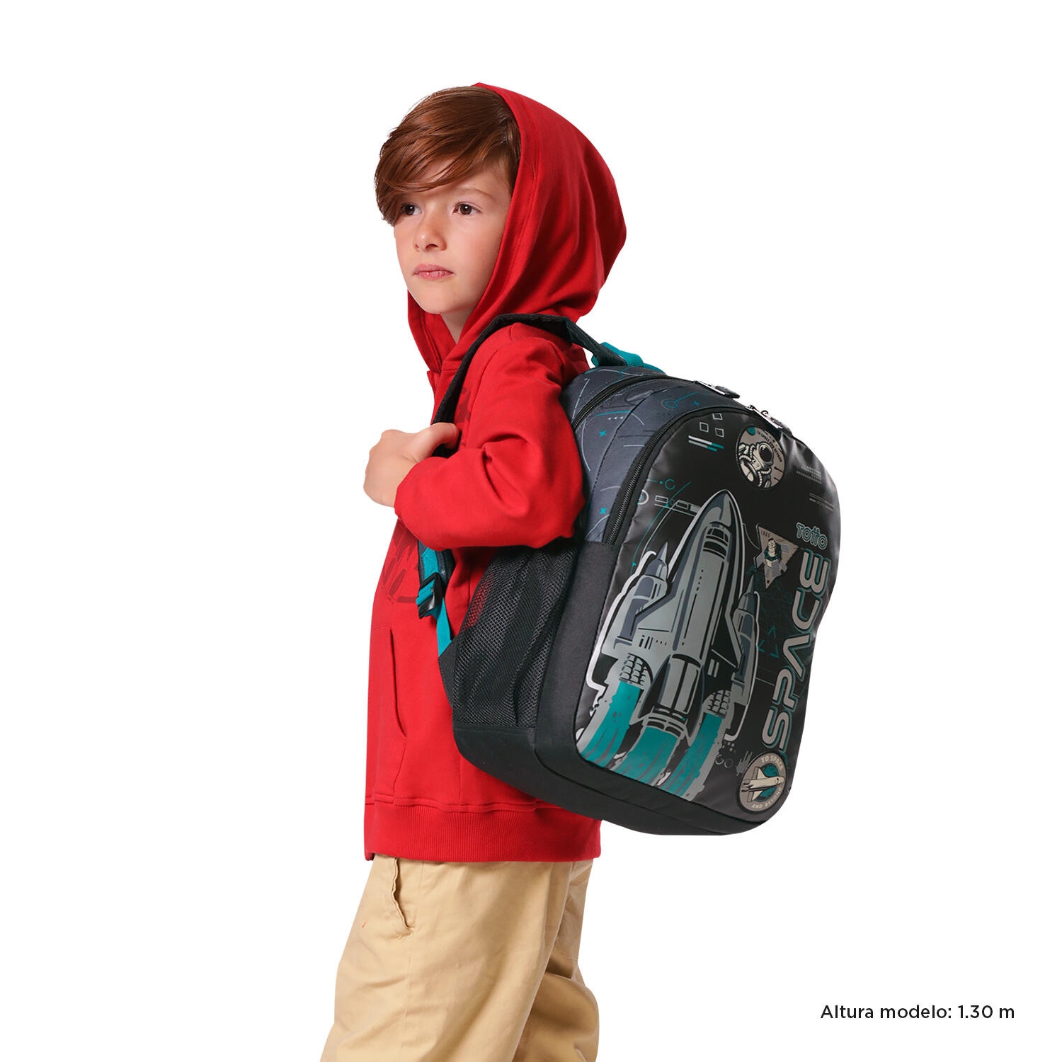 Totto Mochila Infantil Apolo Gris Poliéster 29 x 40.5 x 12 cm 2/5