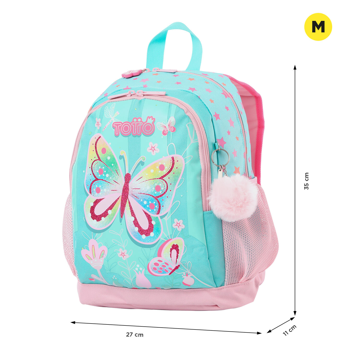 Totto Mochila escolar Dancing Rabbit Mariposa Poliéster 27 x 35 x 11.5 cm 2/5