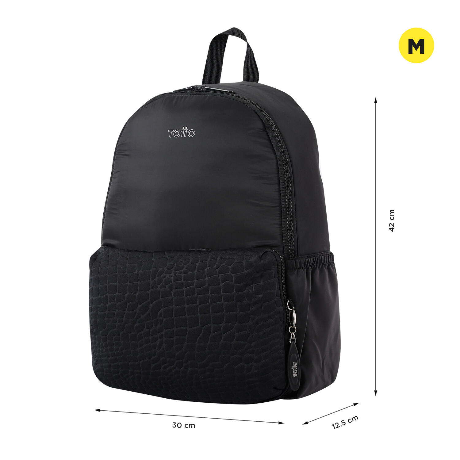 Totto Mochila urbana Palencia Negro Poliéster 30 x 42 x 12.5 cm 2/5