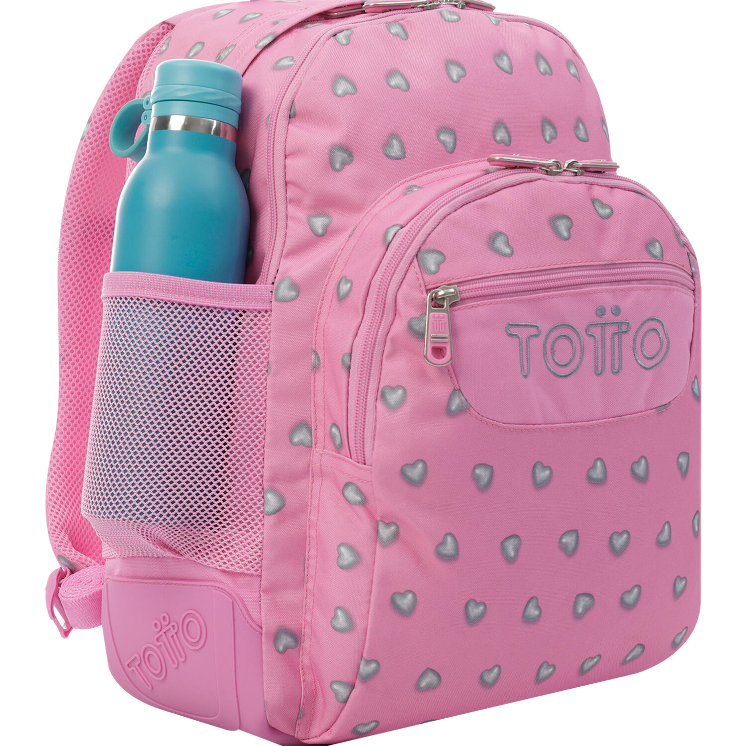Totto Mochila escolar Crayoles Corazones rosas Poliéster 33 x 44 x 13.5 cm 4/5