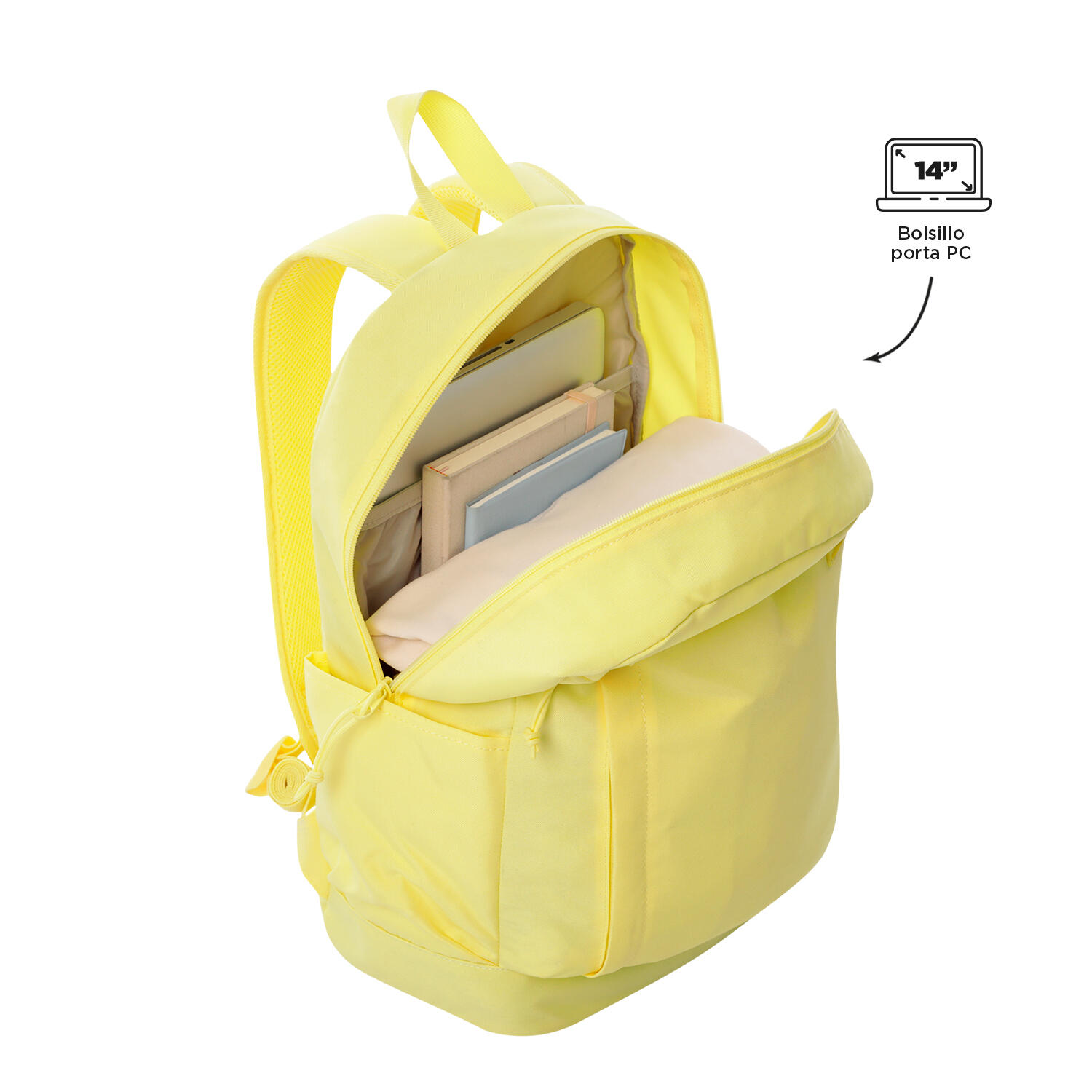 Totto Mochila urbana Yuno Yellow Iris Poliéster 29 x 44 x 16 cm 5/5