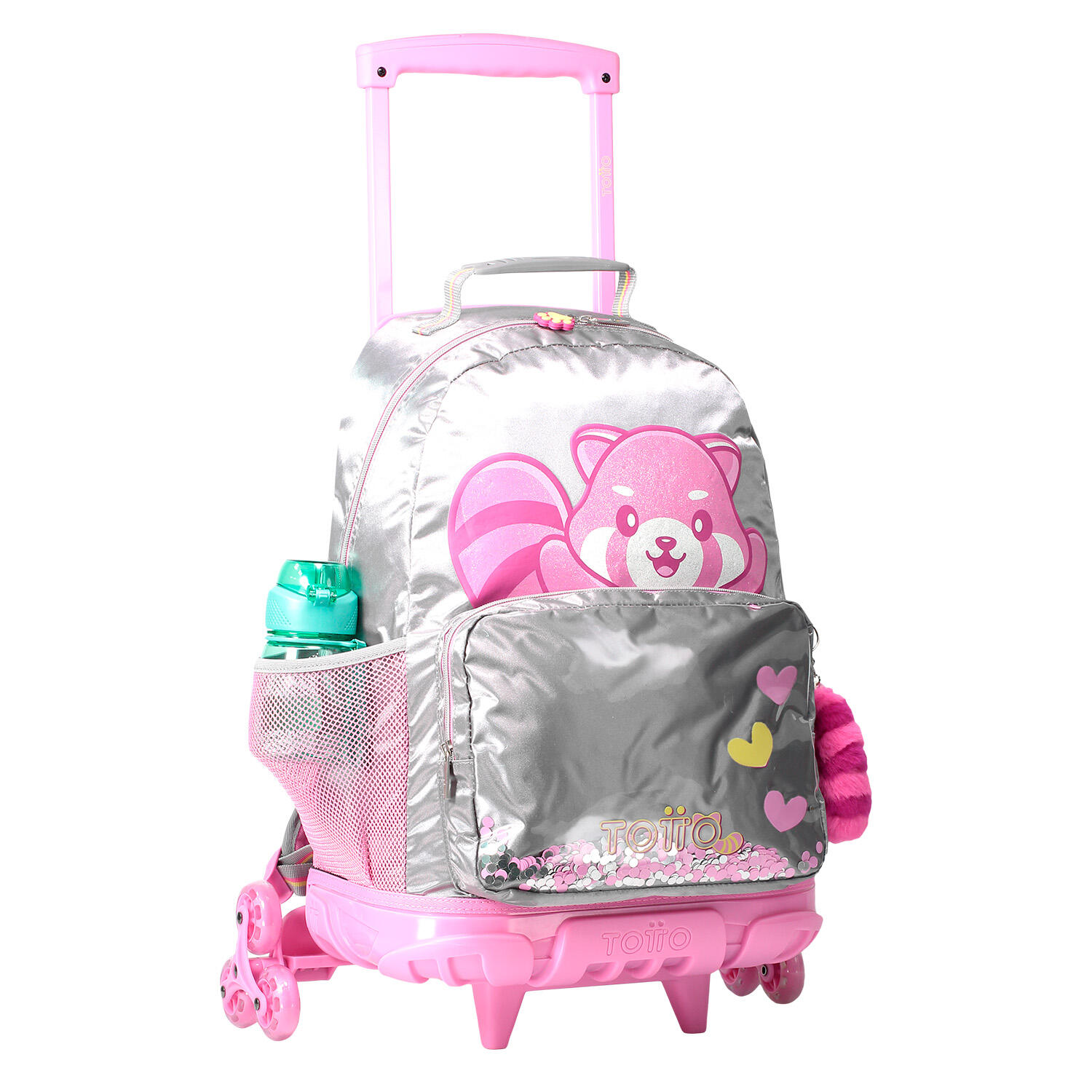 Totto Mochila infantil ruedas Minimalist Gris Poliéster 34.5 x 47 x 22 cm 4/5