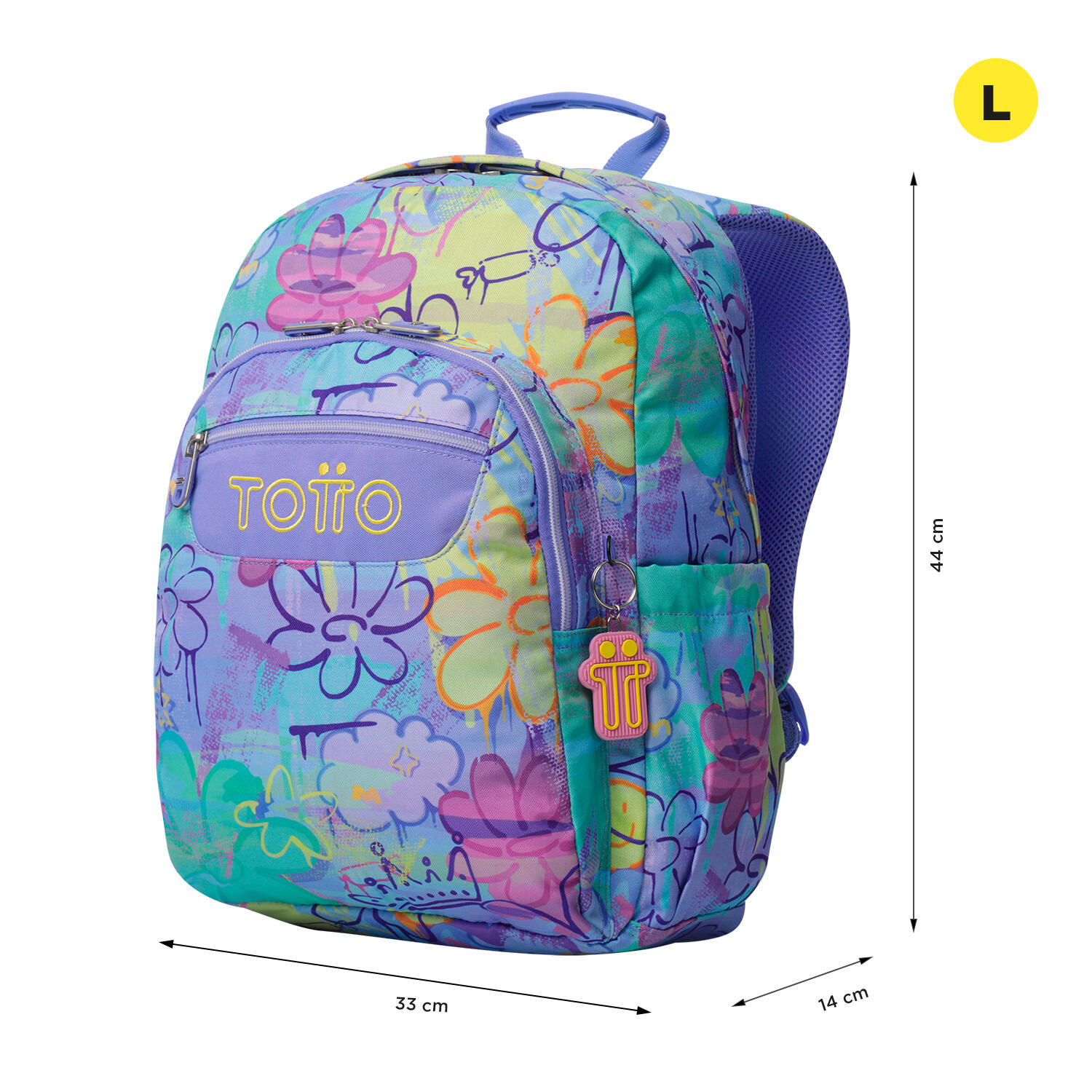 Totto Mochila escolar Acuareles Grafily Poliéster reciclado 33 x 44 x 14 cm 2/5