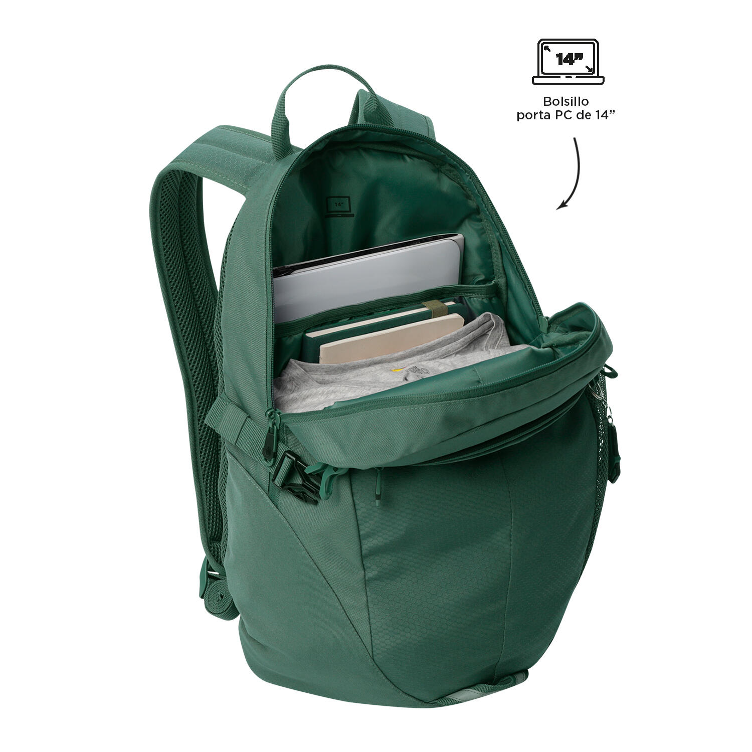 Totto Mochila urbana Deportto Silver Pine Poliéster 29 x 47 x 15 cm 5/5