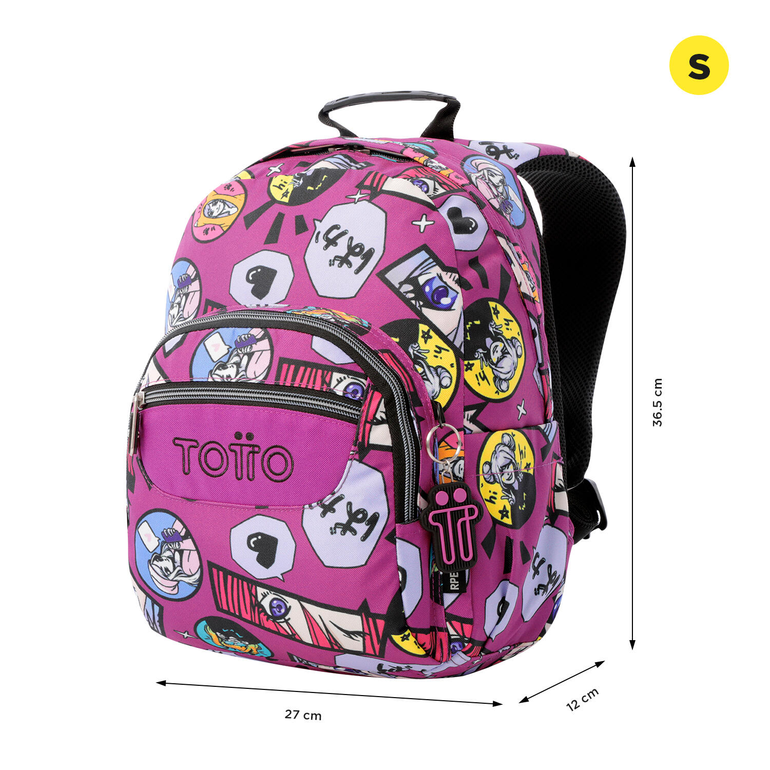 Totto Mochila escolar Tempera Kitsune Poliéster reciclado 27 x 36.5 x 12 cm 2/5