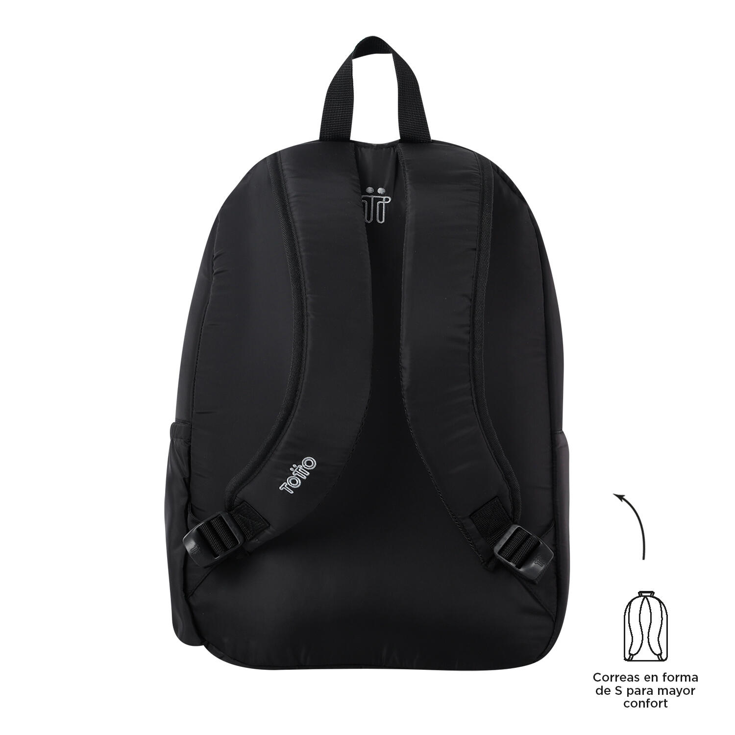Totto Mochila urbana Palencia Negro Poliéster 30 x 42 x 12.5 cm 4/5
