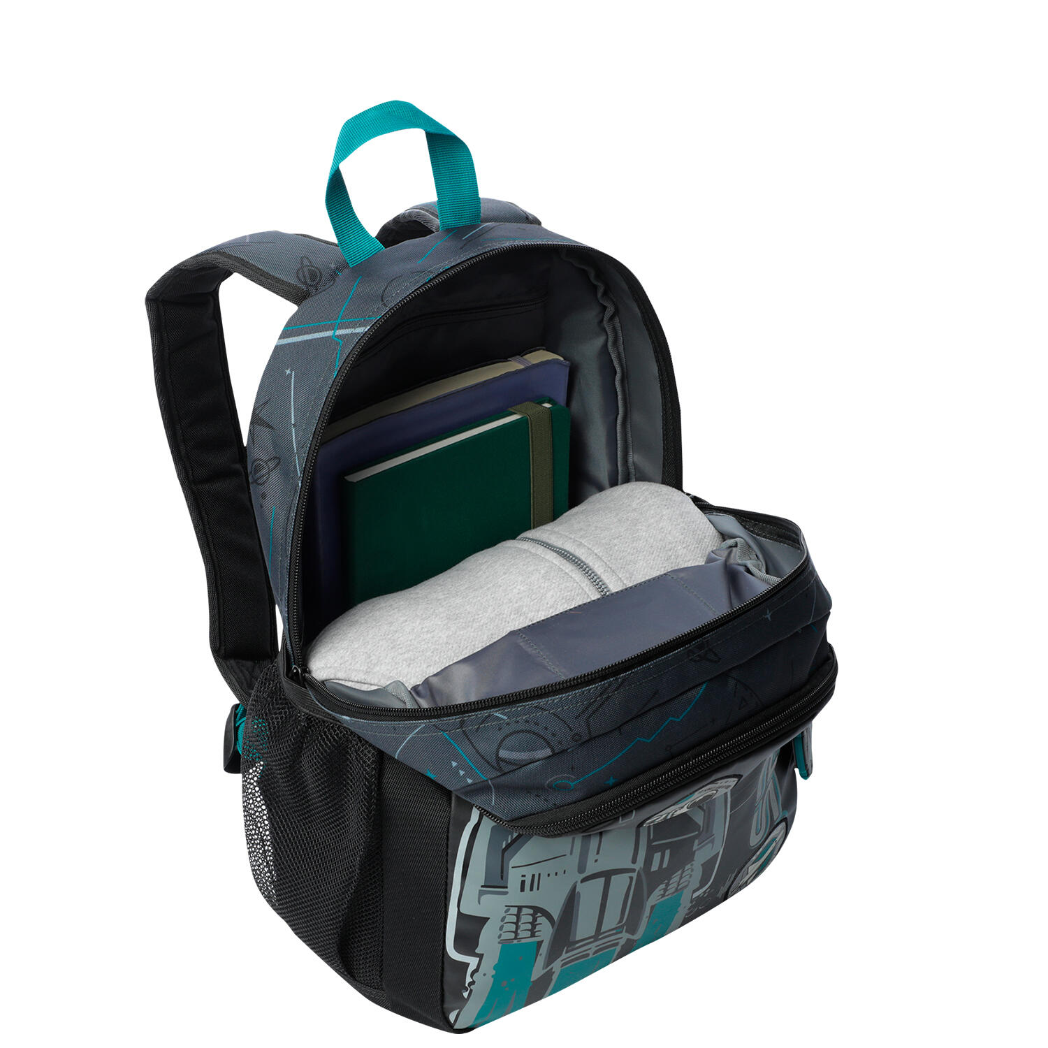 Totto Mochila Infantil Apolo Gris Poliéster 29 x 40.5 x 12 cm 5/5