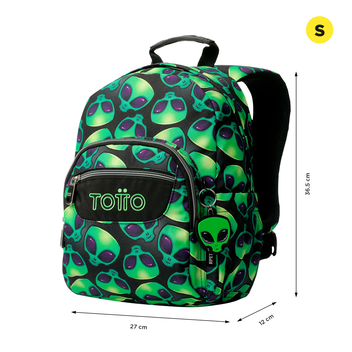 Totto Mochila escolar Tempera Ali Poliéster reciclado 27 x 36.5 x 12 cm 2/5