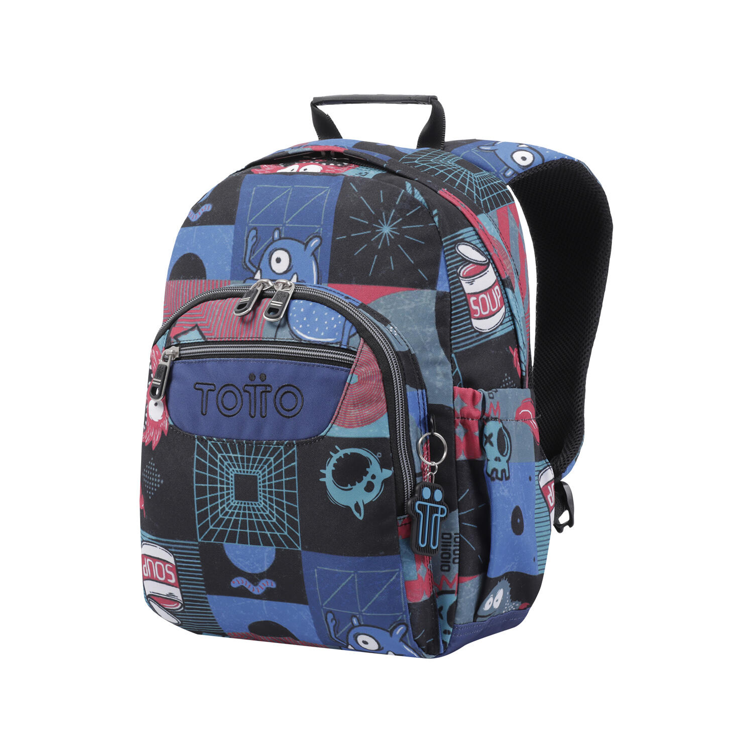 Totto Mochila escolar Gommas Cyber monstruos Poliéster 29 x39 x14 cm 2/5