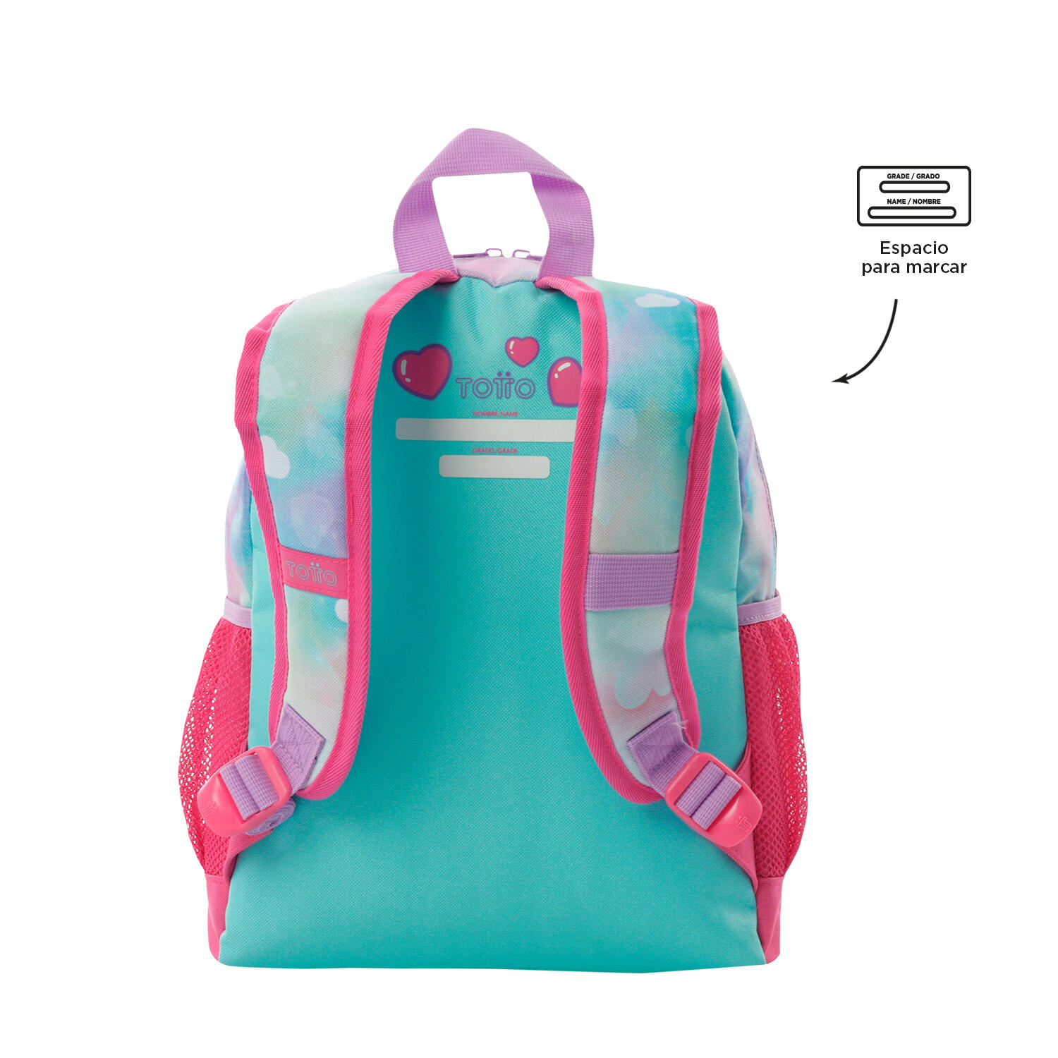 Totto Mochila infantil Sweety Azul Poliéster 26.5 x 34 x 11 cm 3/5