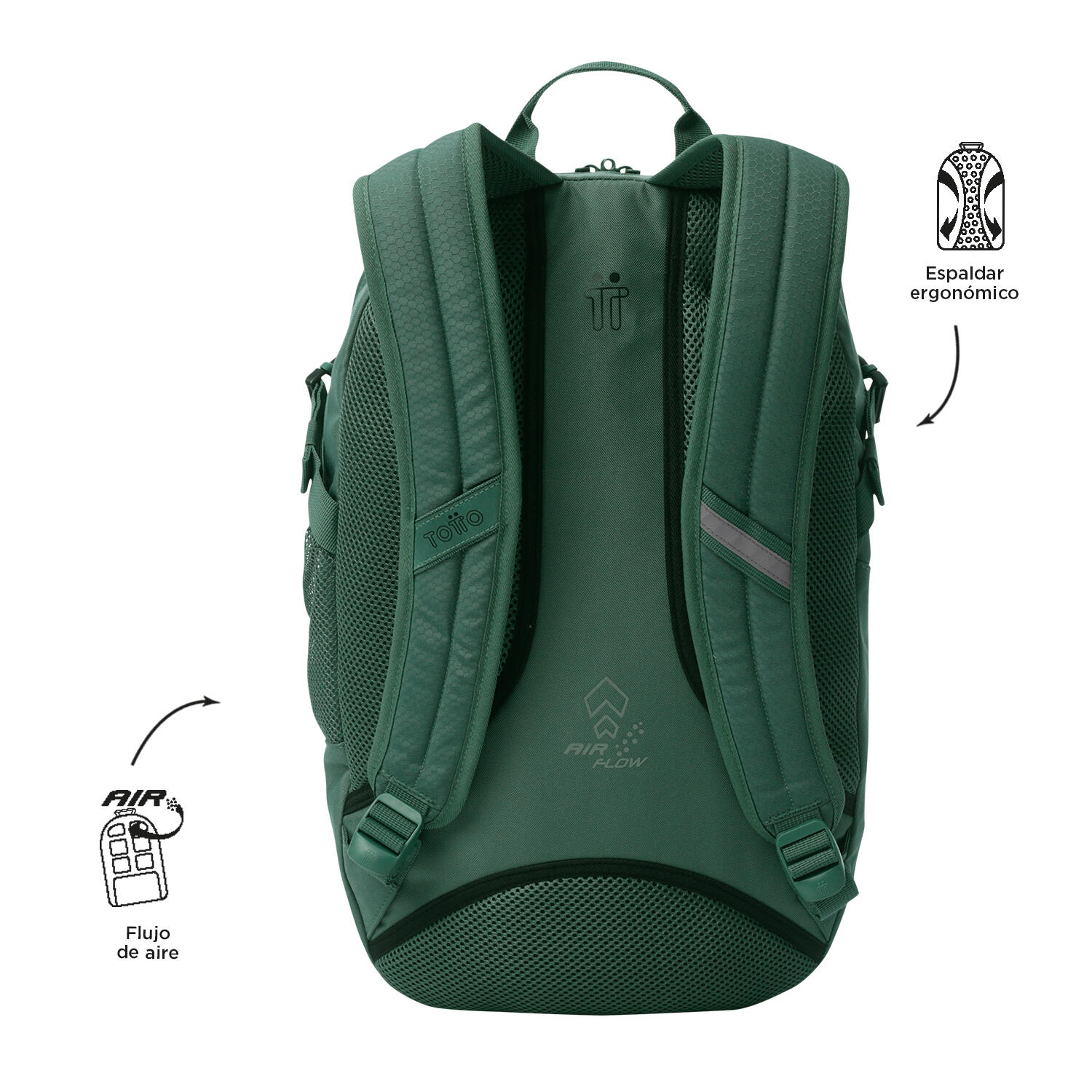 Totto Mochila urbana Deportto Silver Pine Poliéster 29 x 47 x 15 cm 4/5