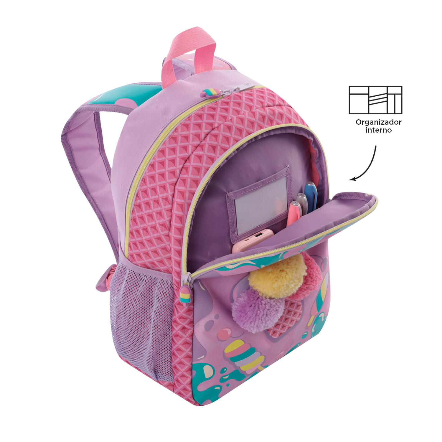 Totto Mochila infantil Ice Pop Rosa Poliéster 29 x 40.5 x 12 cm 5/5