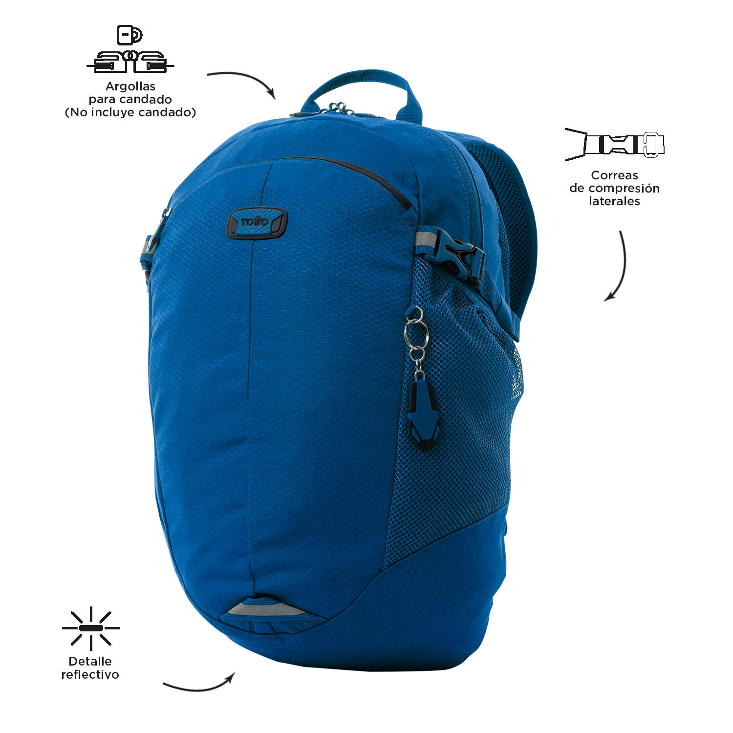 Totto Mochila urbana Deportto Snorkel Blue Poliéster 29 x 47 x 15 cm 5/5