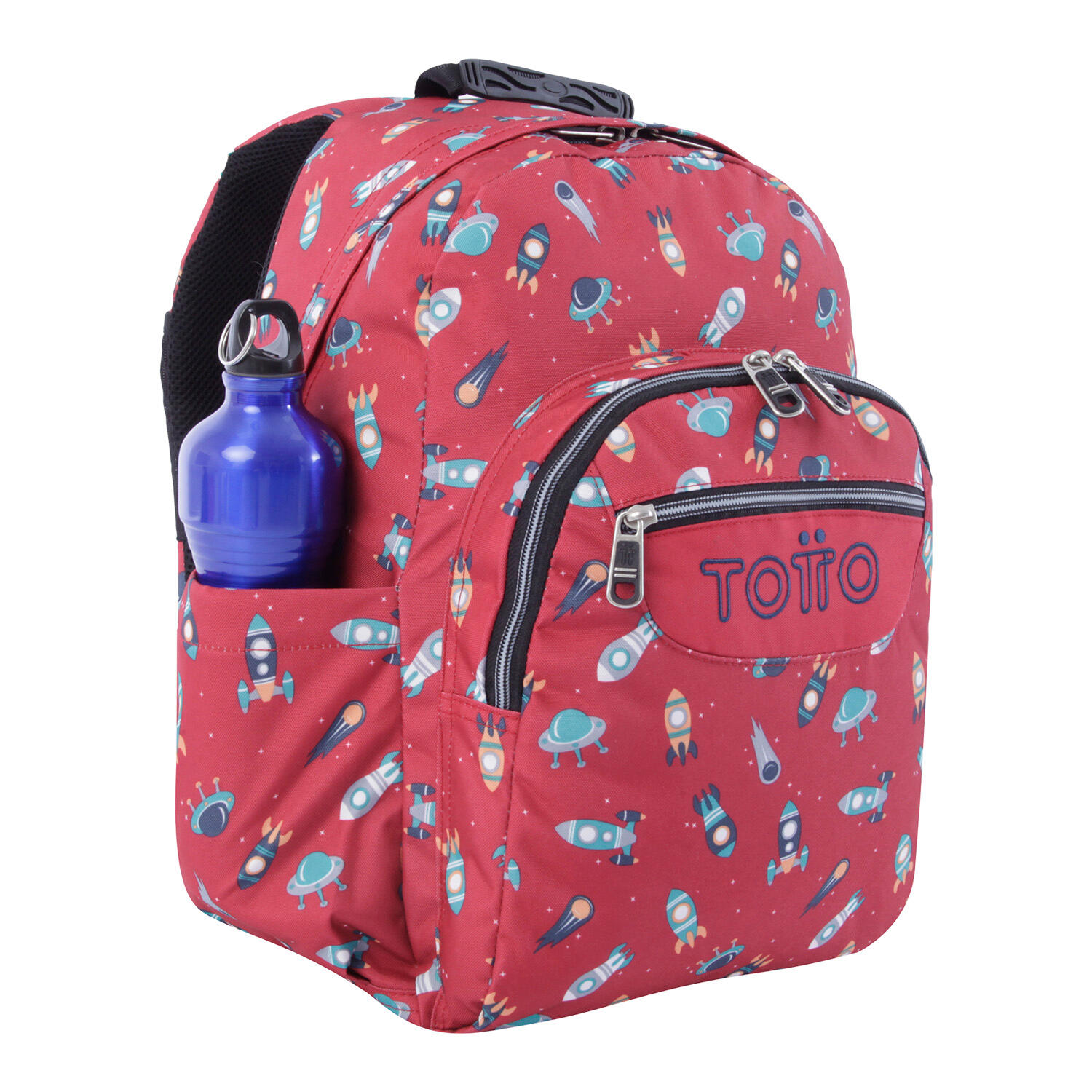 Totto Mochila escolar Acuareles Cohetes Poliéster 33 x 44 x 14 cm 4/5