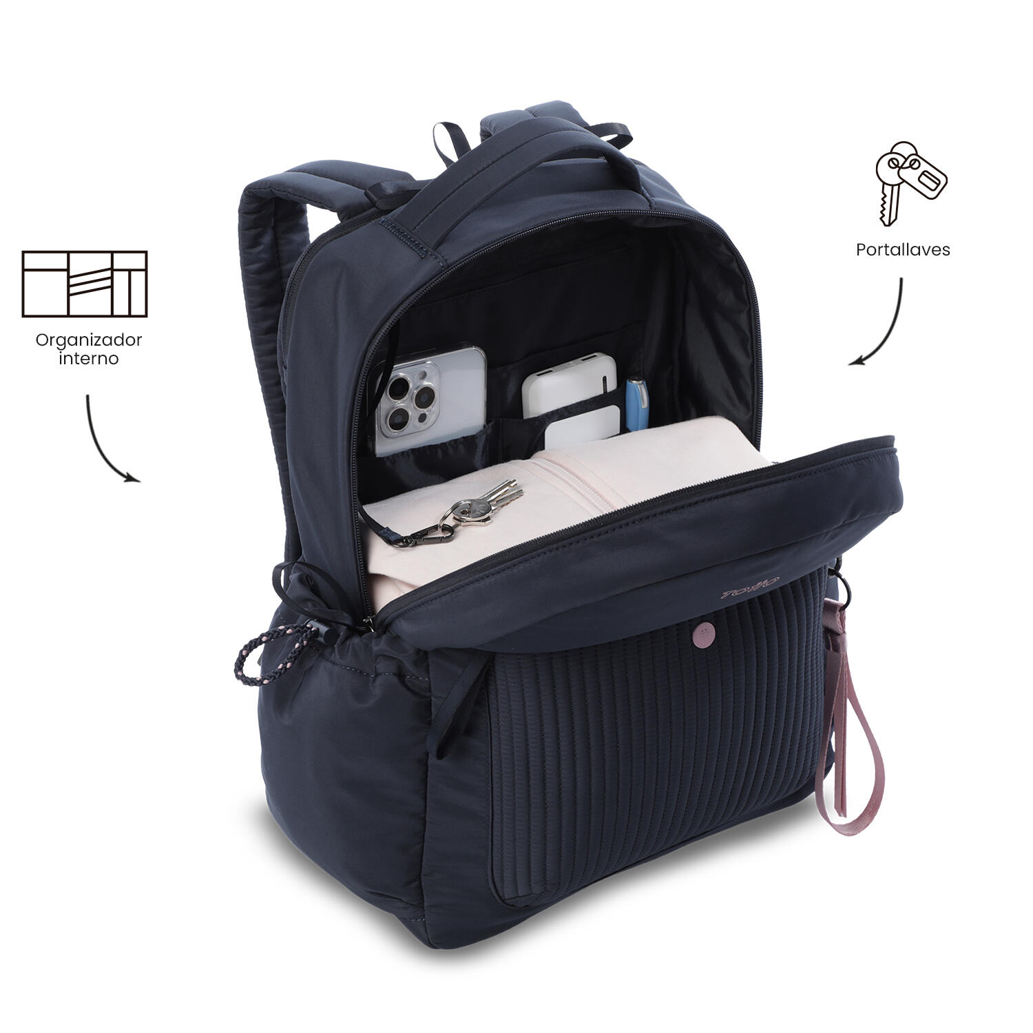 Totto Mochila ejecutiva Praga Salute/Zephyr Poliéster 31.5 x 42 x 15 cm 5/5