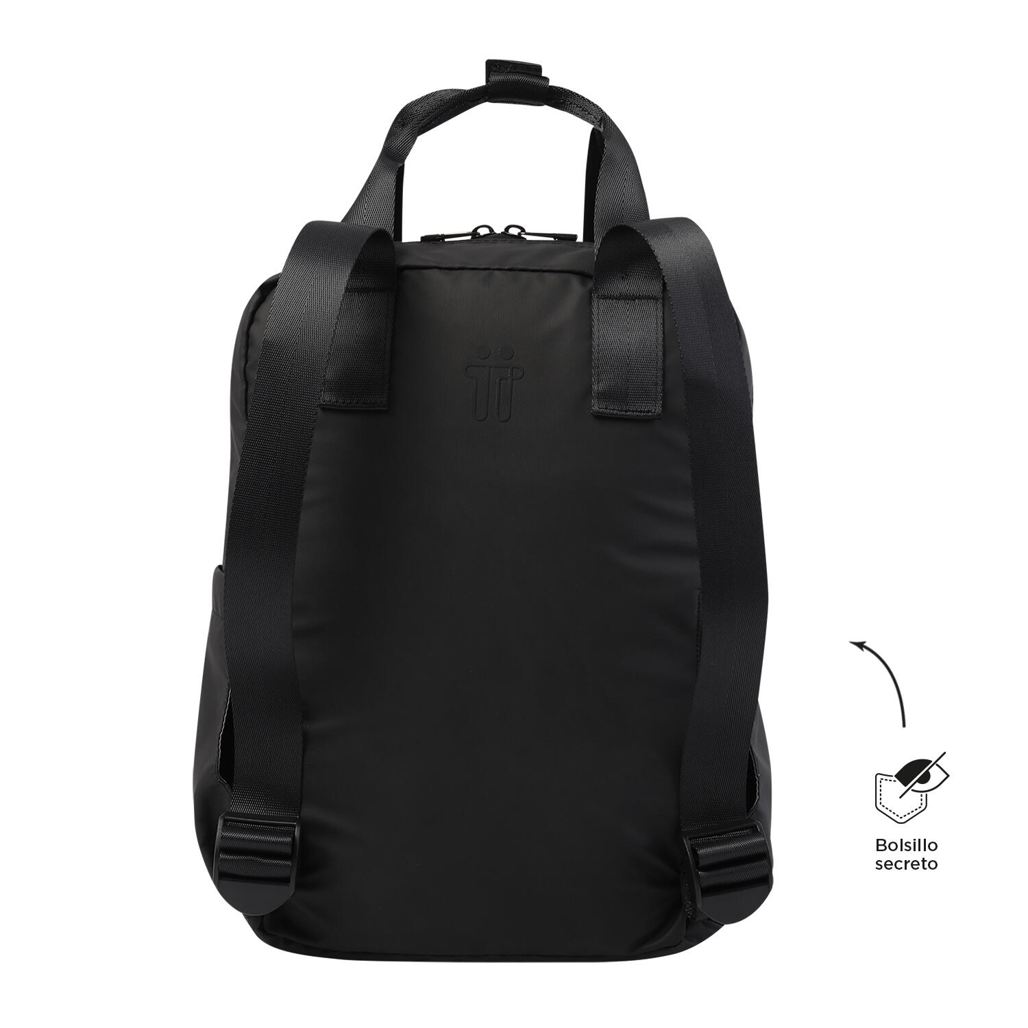 Totto Mochila urbana Billy Negro Poliéster 28 x 41.5 x 12 cm 3/5