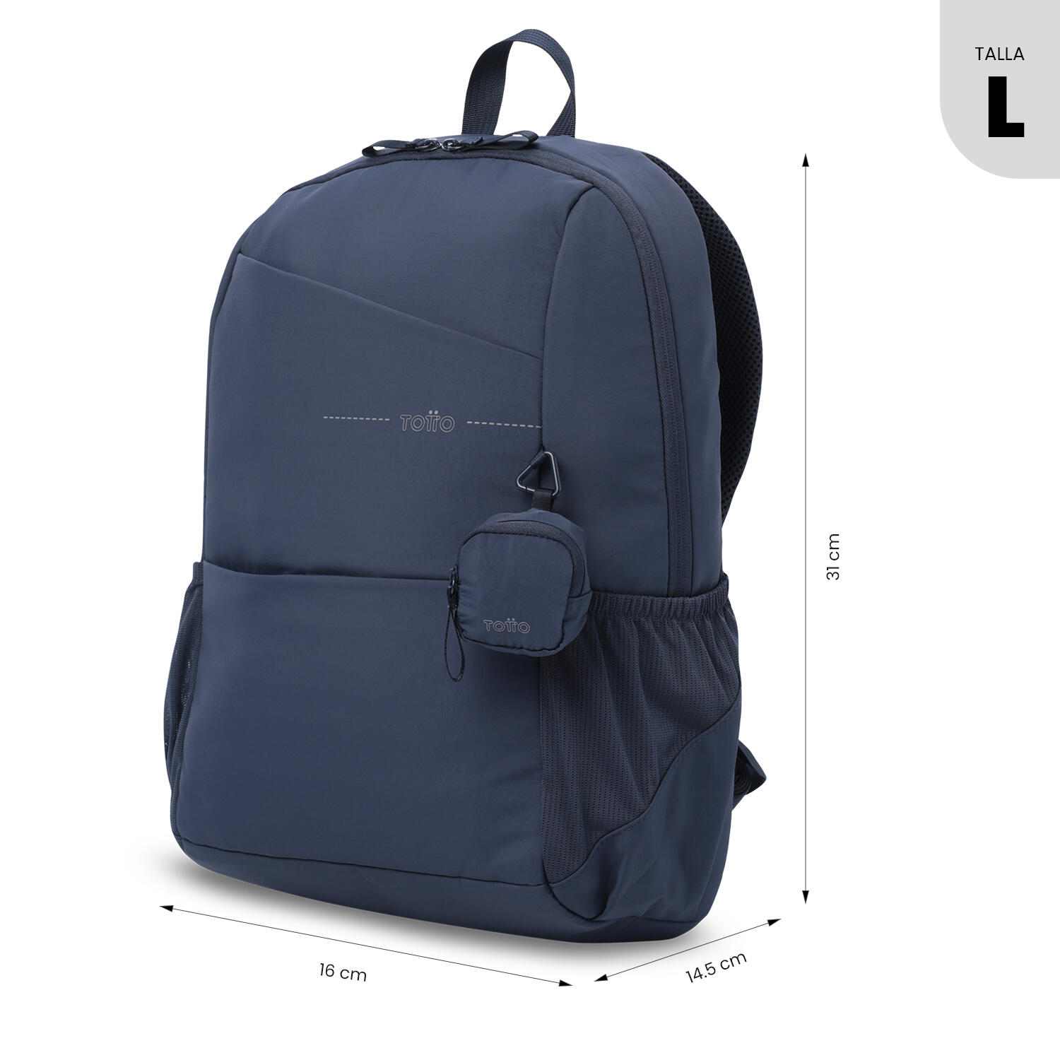 Totto Mochila ejecutiva Suzuka Azul Poliamida 31 x16 x 14.5 cm 3/5