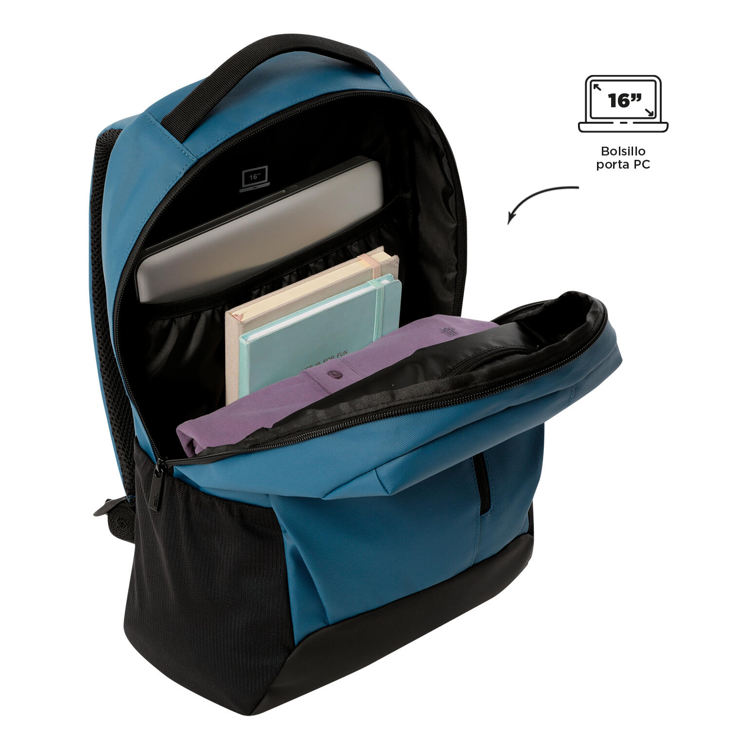 Totto Mochila urbana Detroit Azul Poliéster 33 x 45 x 13 cm 5/5