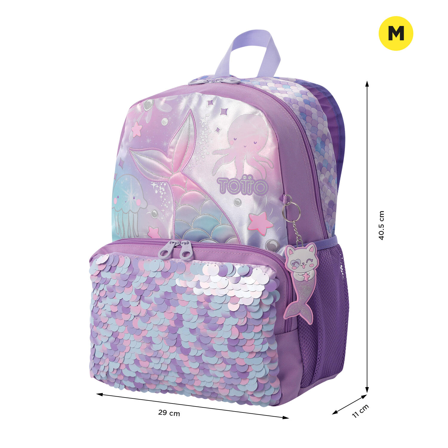 Totto Mochila Infantil Sireny Rosa Poliéster 29 x 40.5 x 11 cm 3/5