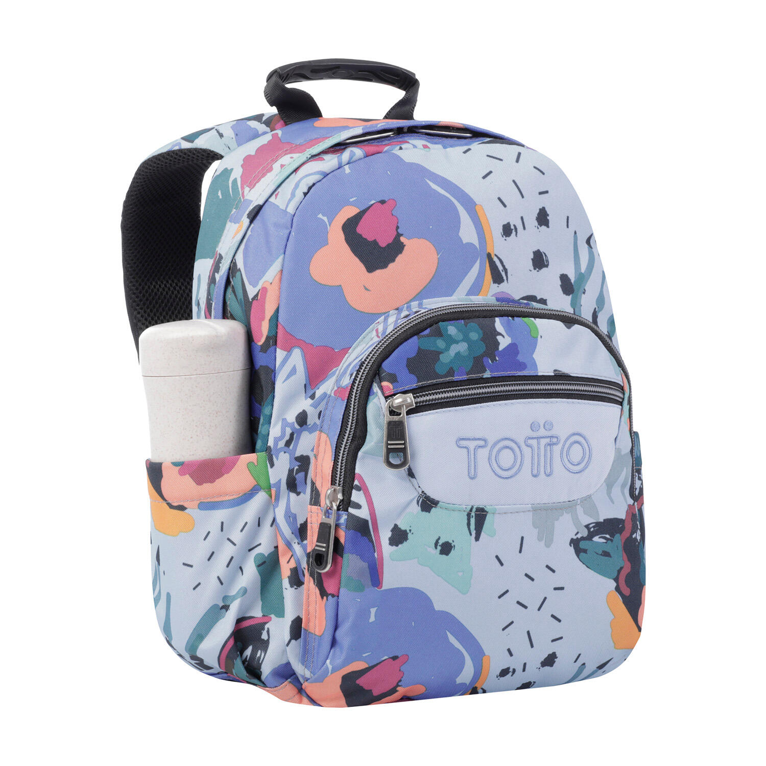 Totto Mochila escolar Tempera Lienzo floral Poliéster 27 x36.5 x12 cm 5/5