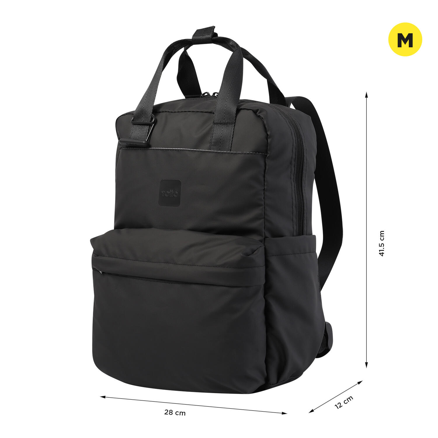 Totto Mochila urbana Billy Negro Poliéster 28 x 41.5 x 12 cm 2/5