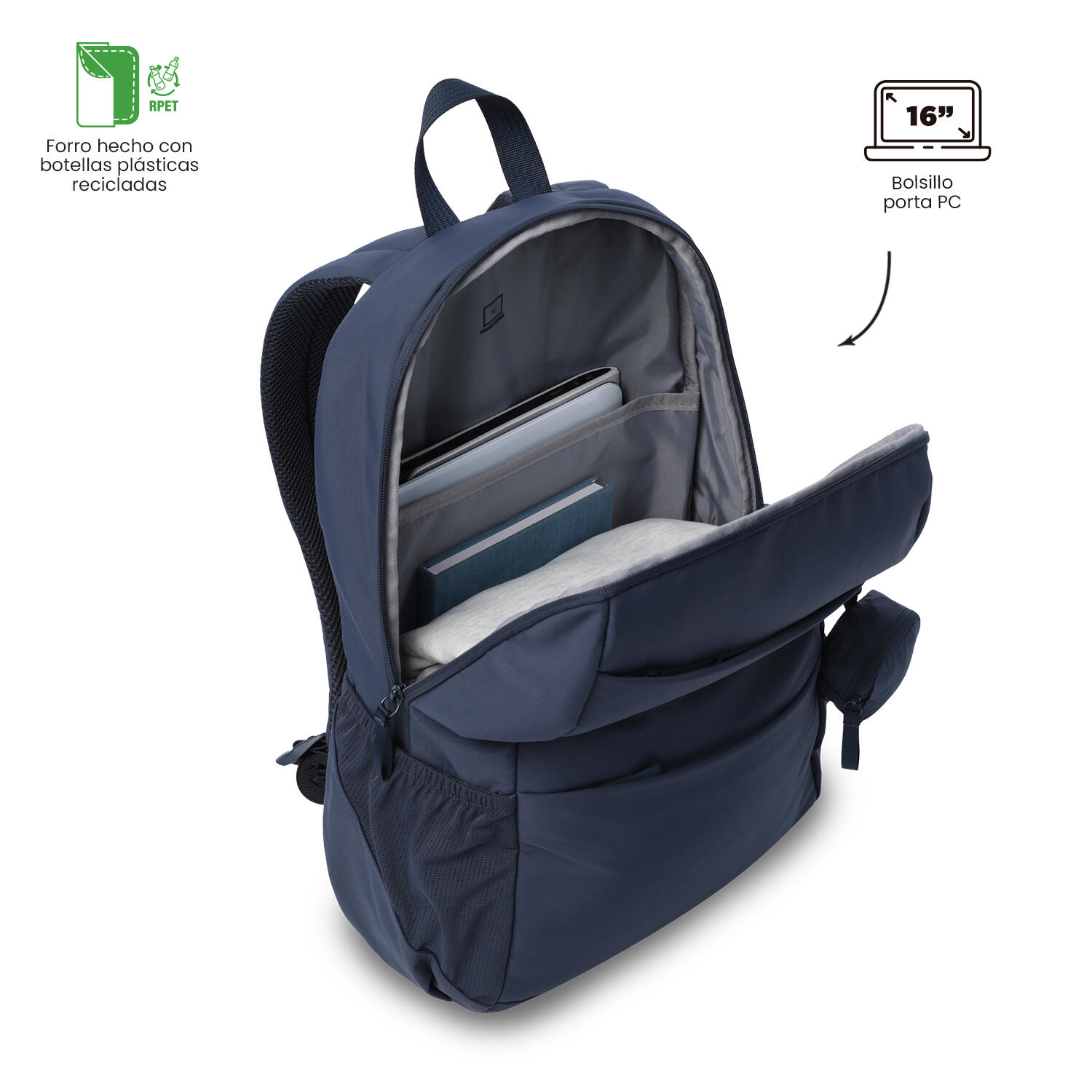 Totto Mochila ejecutiva Suzuka Azul Poliamida 31 x16 x 14.5 cm 5/5
