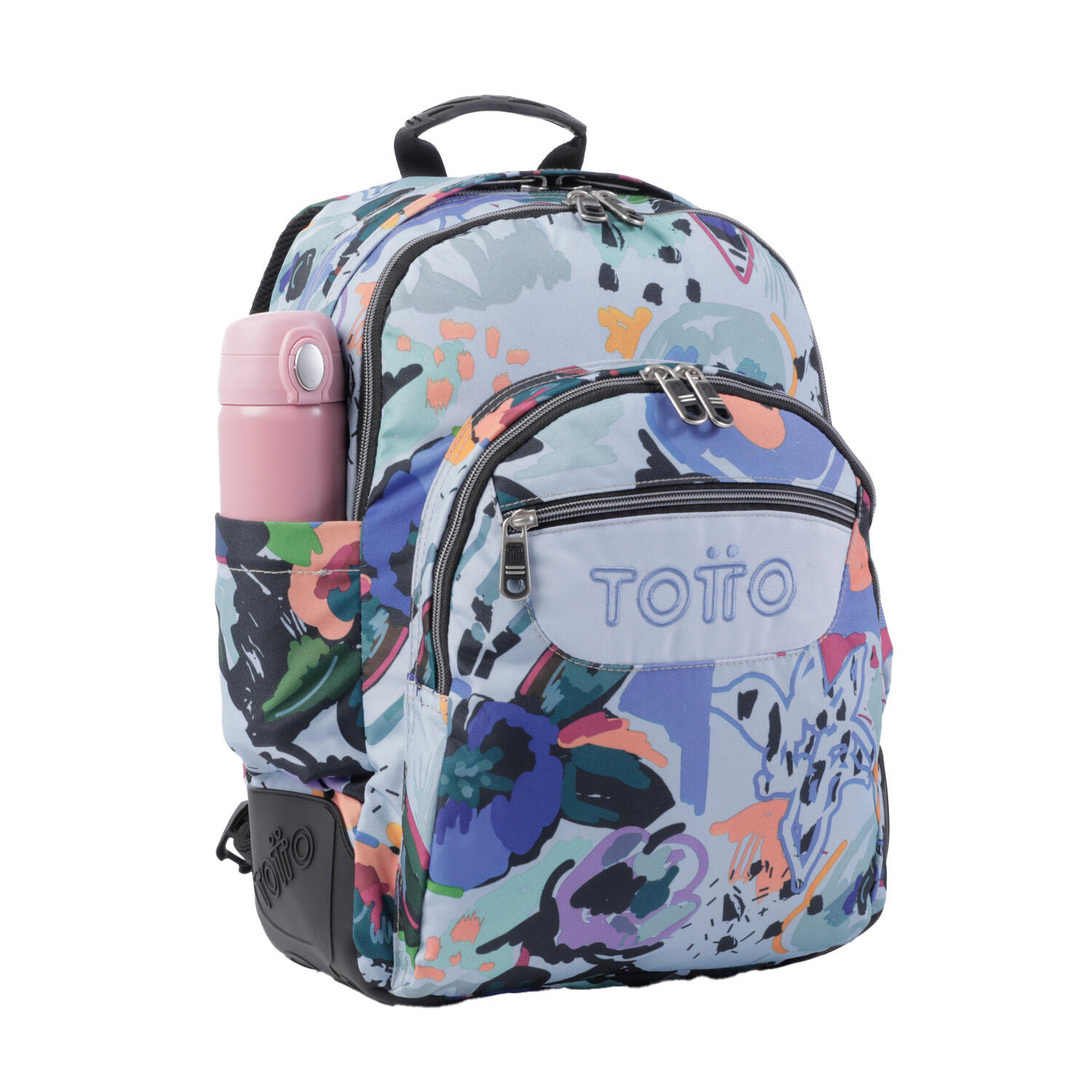 Totto Mochila escolar Crayoles Lienzo floral Poliéster 33 x44 x13.5 cm 5/5