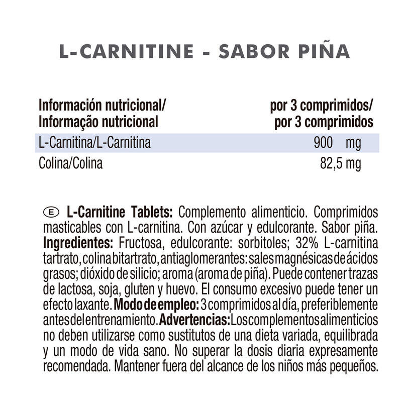 Weider L-Carnitine Sabor Piña 60 Tabletas