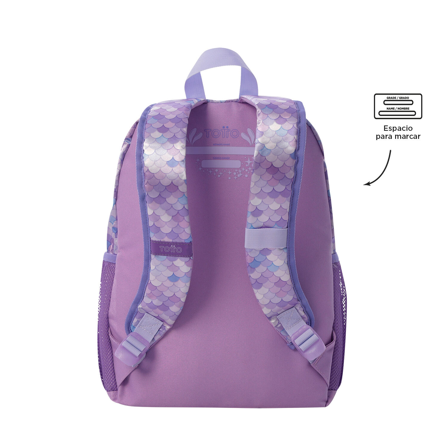 Totto Mochila Infantil Sireny Rosa Poliéster 29 x 40.5 x 11 cm 4/5