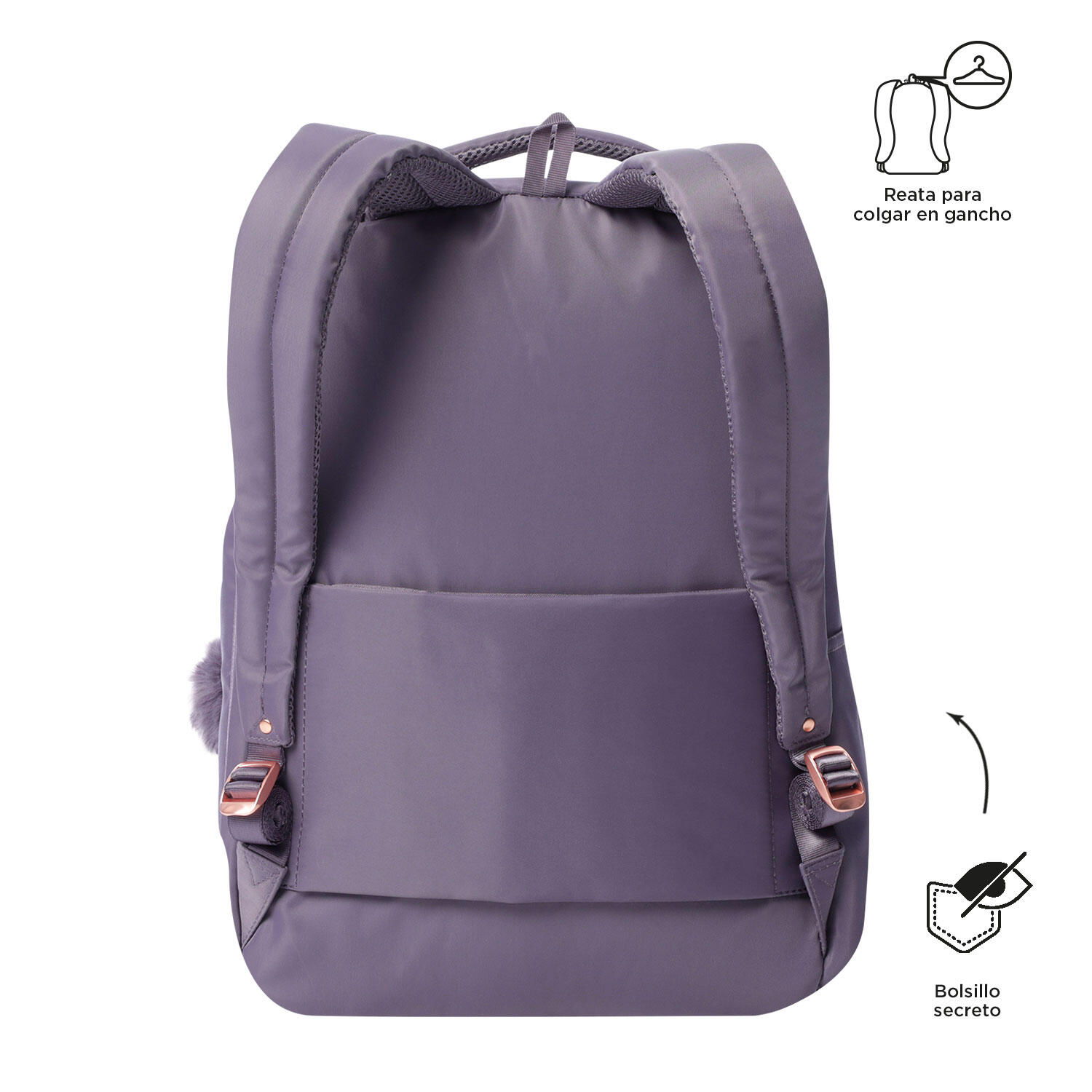 Totto Mochila ejecutiva Adelaide 2.0 Montana Grape Poliéster 30 x 42 x 14 cm 3/5