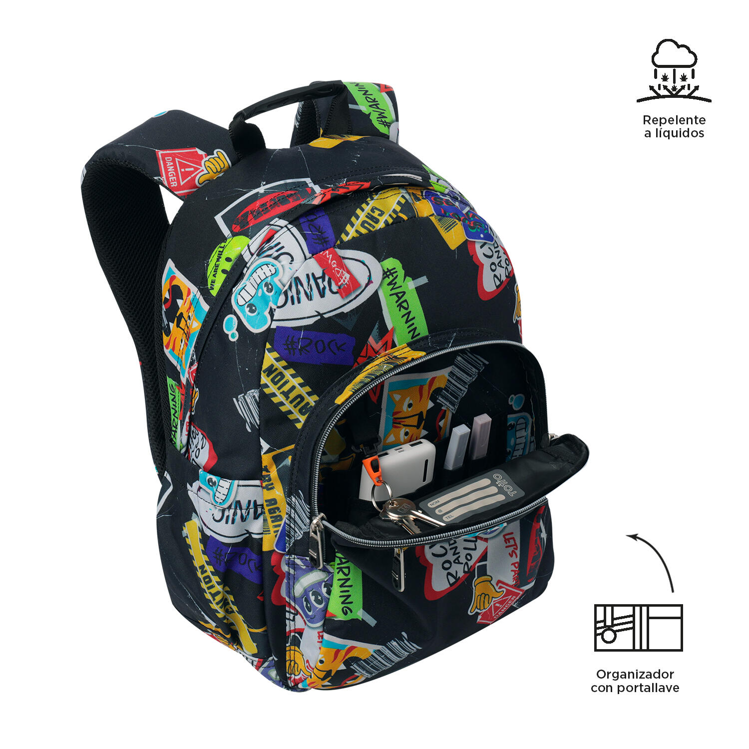 Totto Mochila escolar Gommas Sticky Poliéster reciclado 29 x 39 x 14 cm 5/5