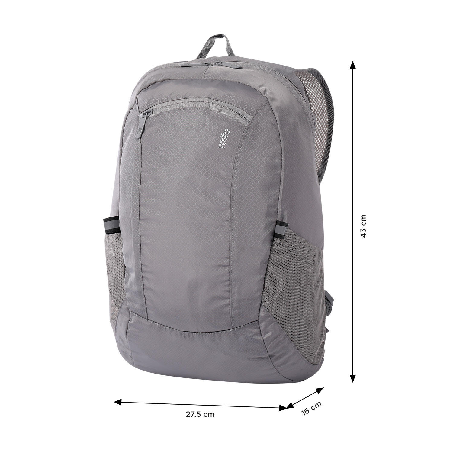 Totto Mochila plegable plegable Titanium Poliéster 27.5 x 43 x 16 cm 3/5