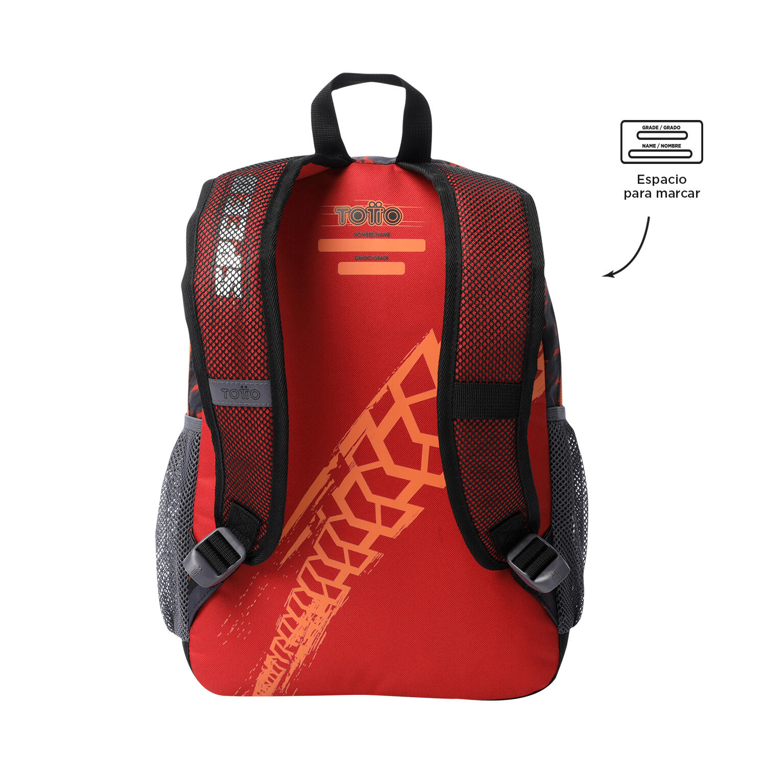 Totto Mochila escolar Speed B Rojo Poliéster 29 x 40.5 x 14 cm 3/5