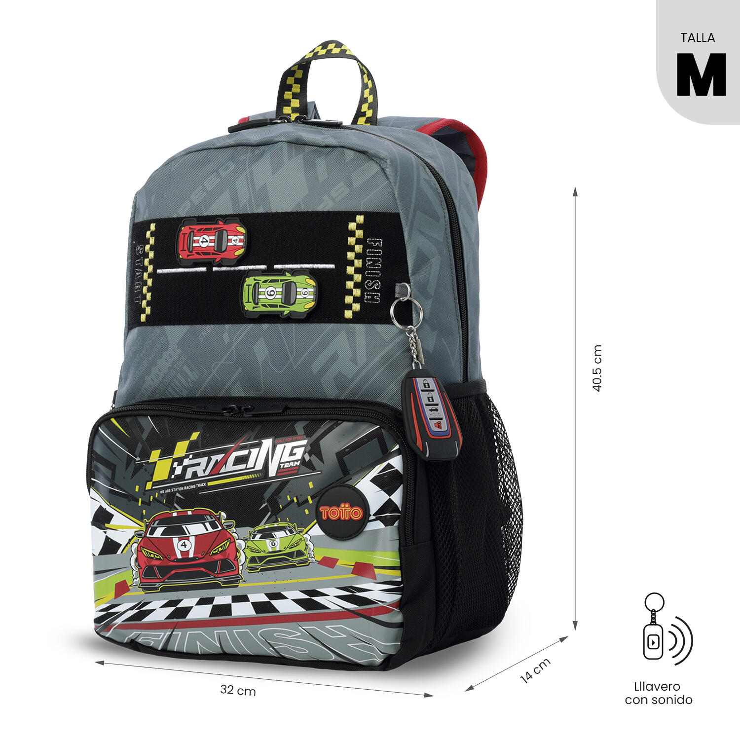 Totto Mochila Infantil Grand Prix M Grand Prix Poliéster 30.5 x 40.5 x 12.5 cm 3/5
