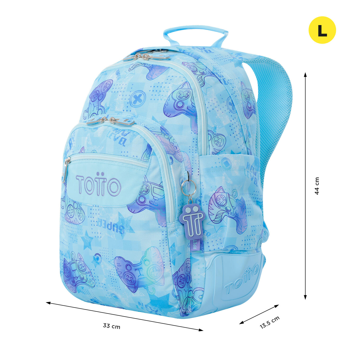 Totto Mochila escolar Rayol Polar Poliéster reciclado 33 x 44 x 13.5 cm 3/5