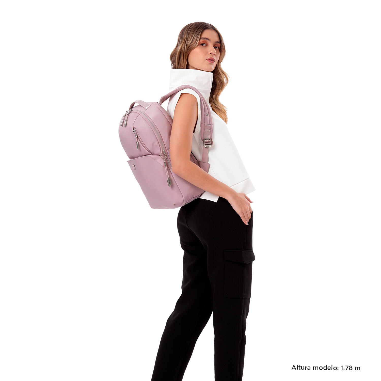 Totto Mochila ejecutiva Roxanne Keepsake Lilac Poliéster 28.5 x 42.5 x 12 cm 2/5