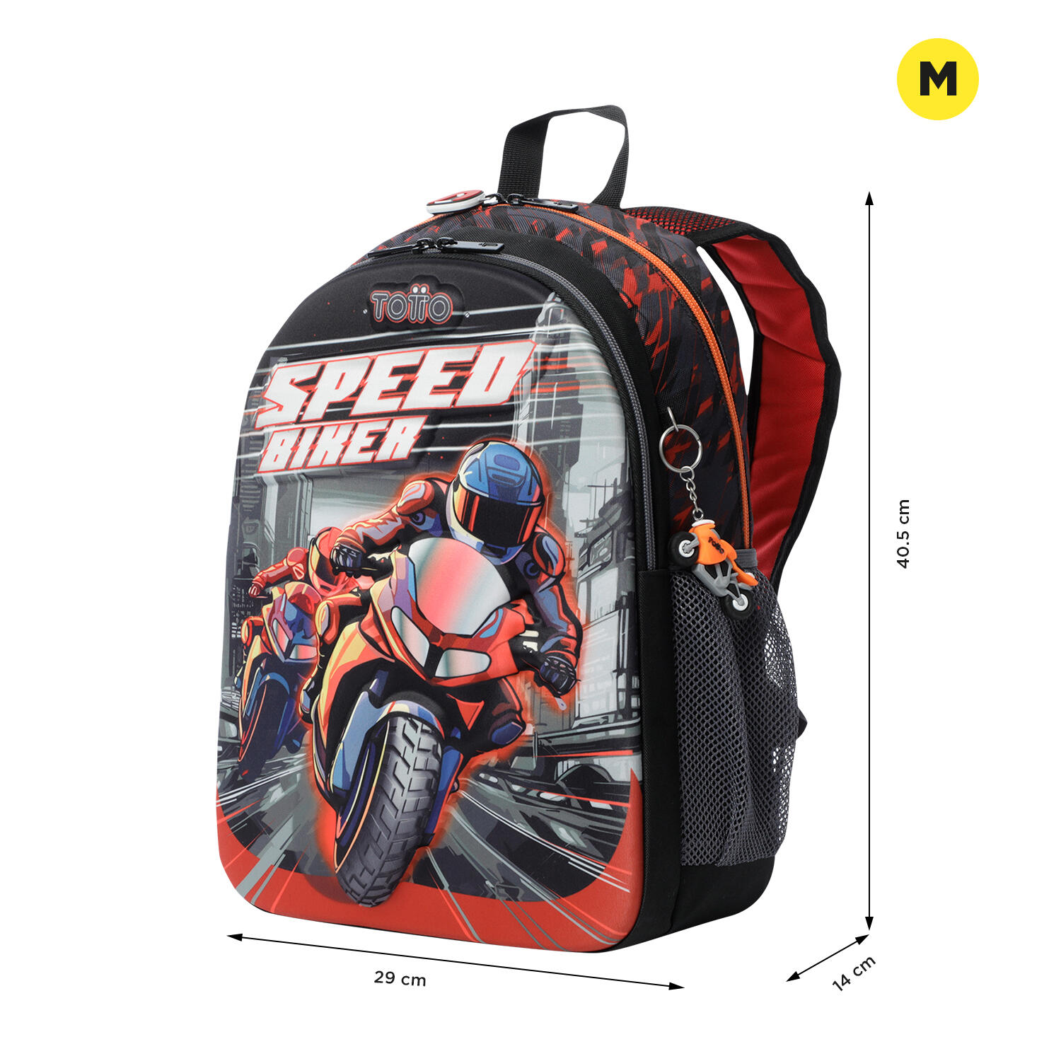 Totto Mochila escolar Speed B Rojo Poliéster 29 x 40.5 x 14 cm 2/5