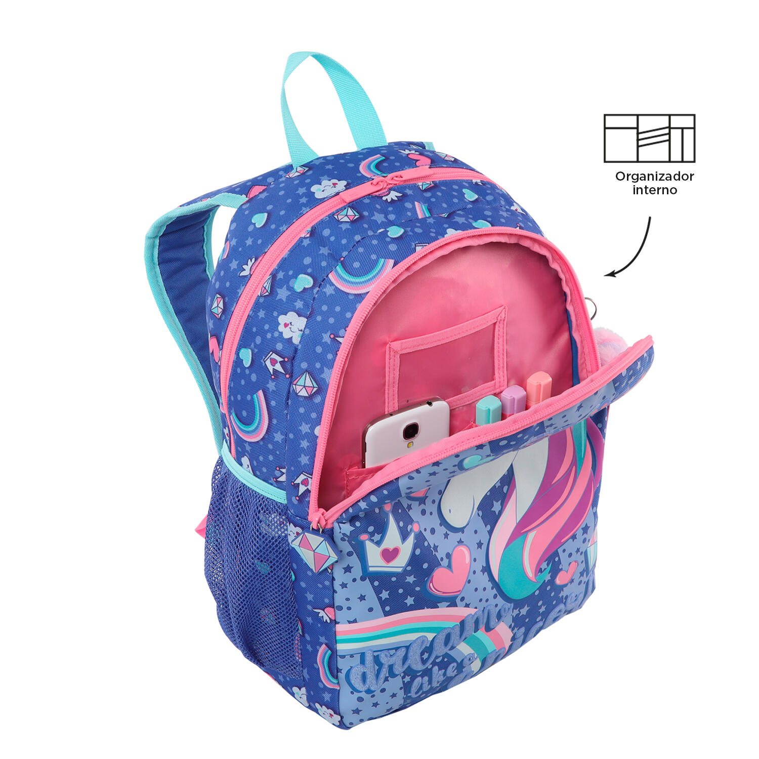 Totto Mochila escolar Uniwild Morado Poliéster 28 x 40 x 11 cm 4/5