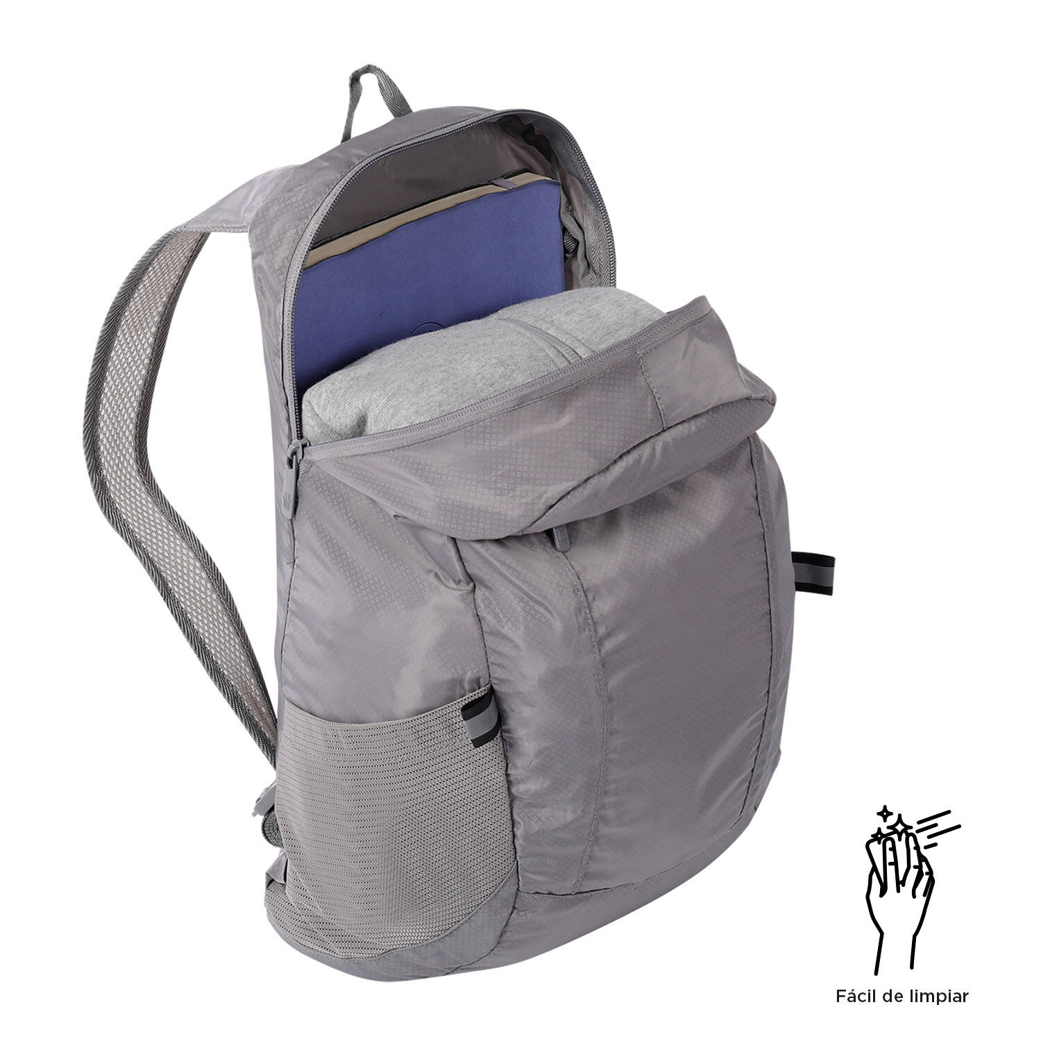Totto Mochila plegable plegable Titanium Poliéster 27.5 x 43 x 16 cm 4/5
