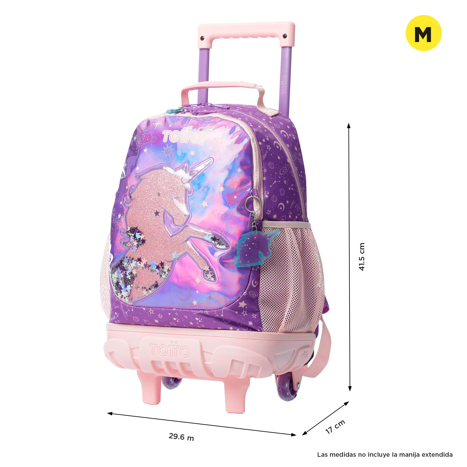 Totto Mochila infantil ruedas Unispace Morado Poliéster 29.5 x 41.5 x 17 cm 2/5