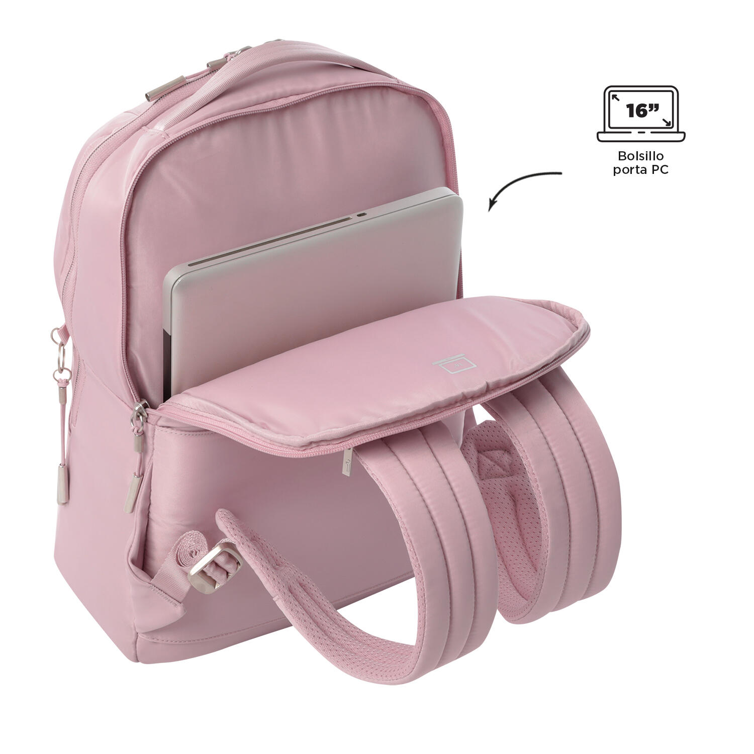 Totto Mochila ejecutiva Roxanne Keepsake Lilac Poliéster 28.5 x 42.5 x 12 cm 5/5