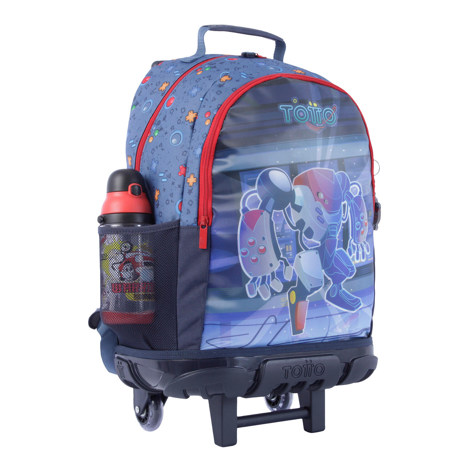 Totto Mochila infantil ruedas Atlas Azul Poliéster 32 x 48.5 x 20 cm 5/5