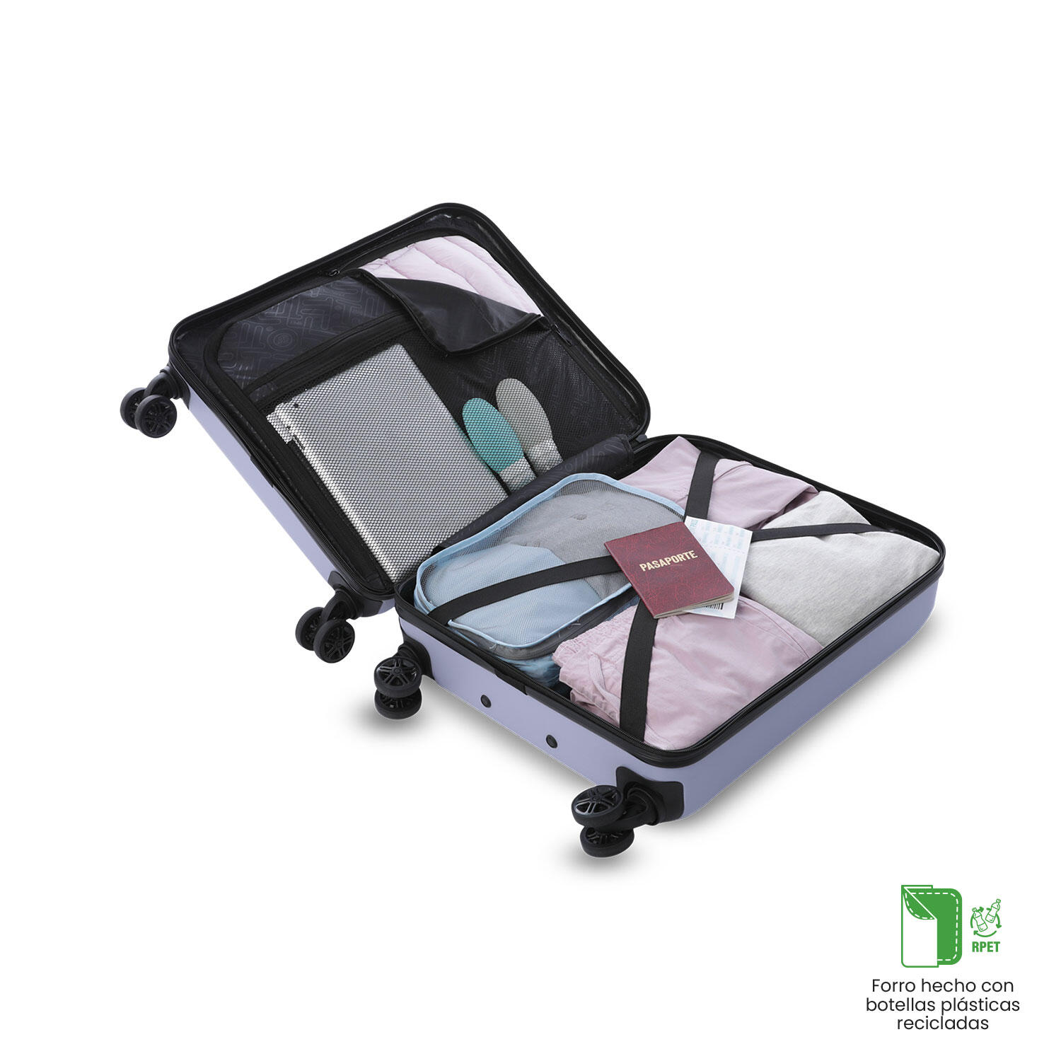 Totto Maleta de cabina Helios 2.0 Morado Policarbonato 42 x55 x 20.5 cm 4/5